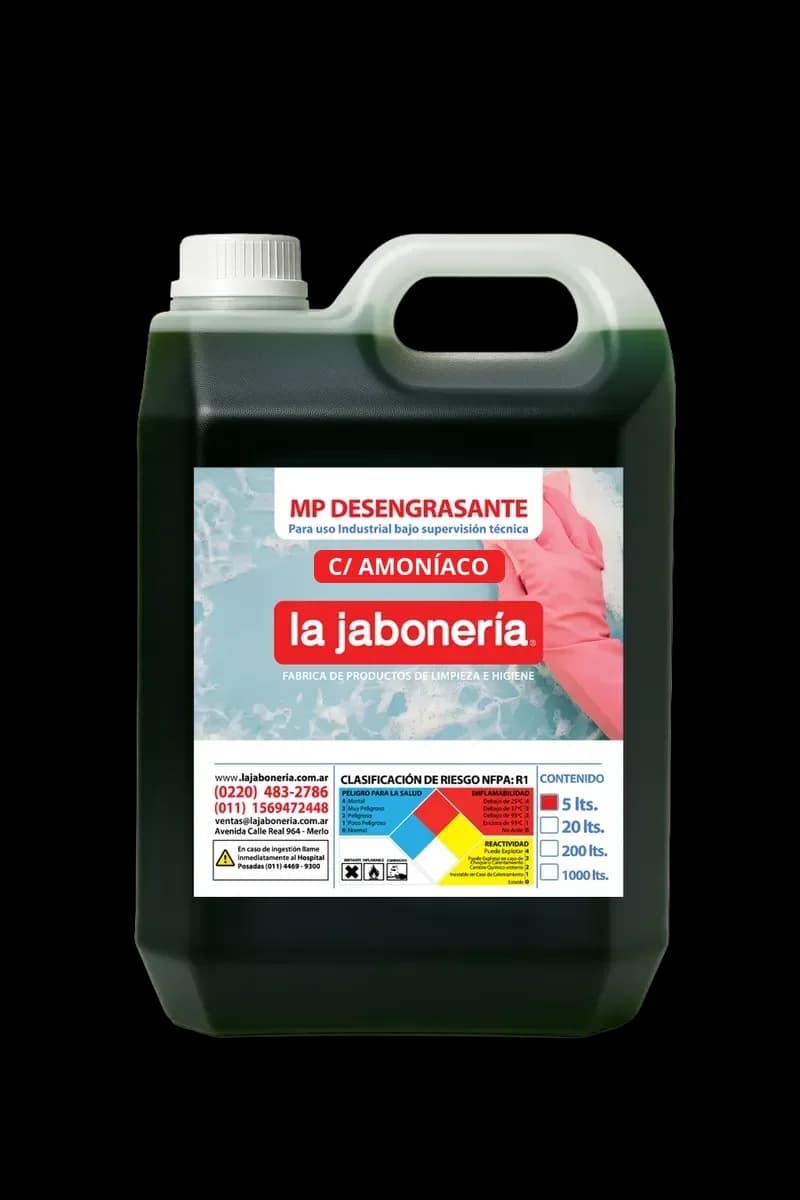 Desengrasante con amoníaco
