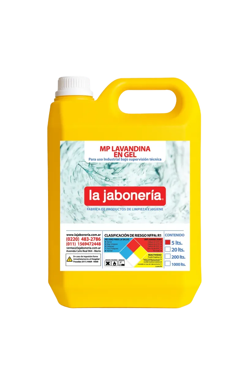 Lavandina en Gel — Desinfección · La Jabonería