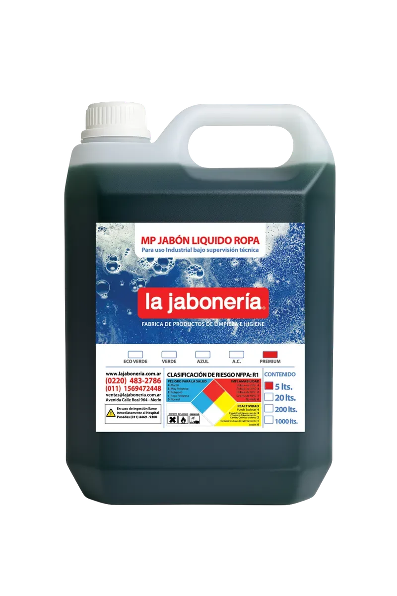 Jabón Líquido Verde Premium — Lavado de Ropa · La Jabonería
