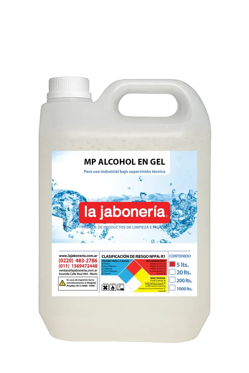 Alcohol en Gel — Desinfección · La Jabonería