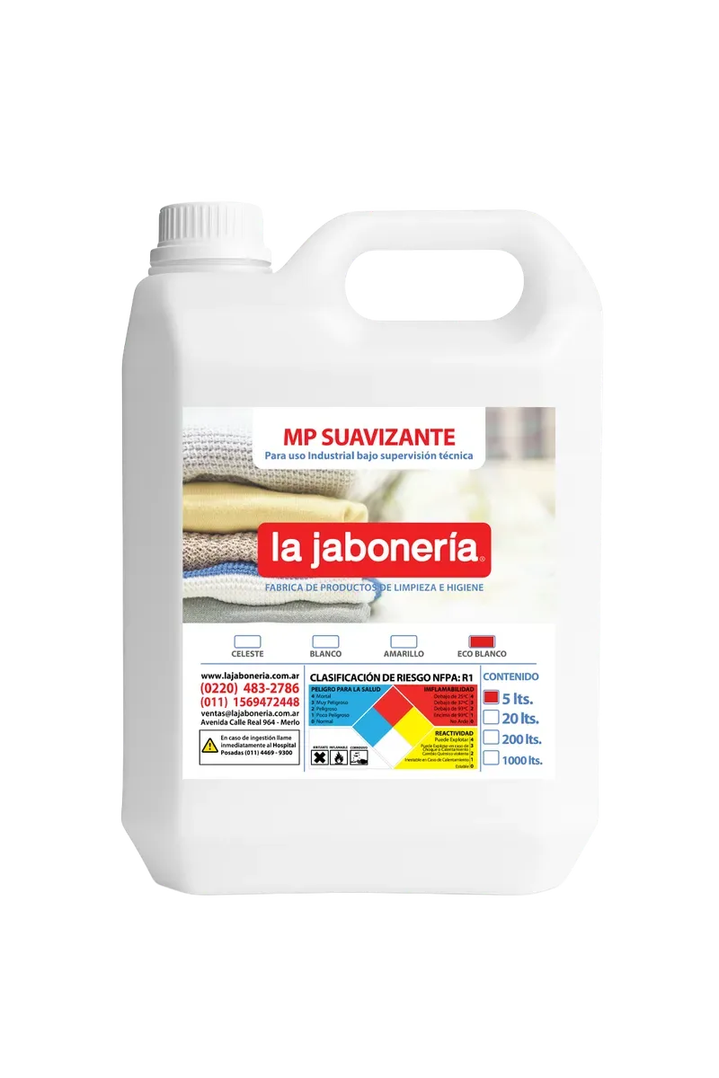 Suavizante Eco Blanco — Lavado de Ropa · La Jabonería